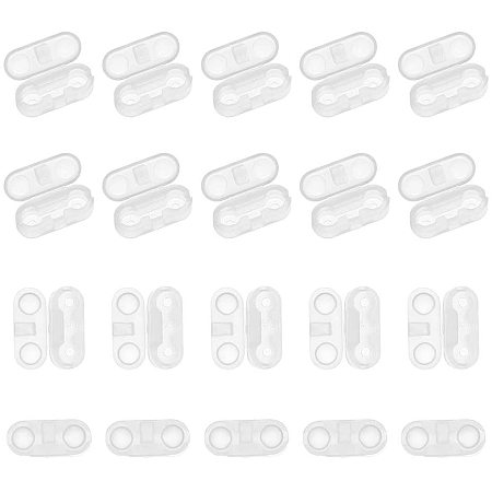PandaHall Elite 60pcs Clear Plastic Chain Connector Replacement Vertical Roman Roller Blind Ball Chain Cord Connector Clips for Beaded Chain for #10 or #6 Roller Shades and Vertical Blinds