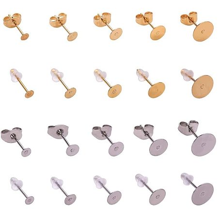 200pcs Stud Earring Backing With Pad And Metal Back, Suitable For
