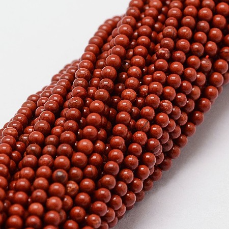ARRICRAFT Natural Red Jasper Beads Strands, Round, 2mm, Hole: 0.5mm, 190pcs/strand, 15.7 inches