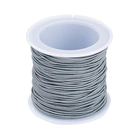 NBEADS A Roll of 21m Elastic Stretch String Cord for Jewelry Making Bracelet Beading Thread￡? Gray, 1mm