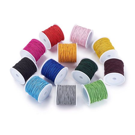 Honeyhandy Elastic Cord, Mixed Color, 1mm, about 22.96 yards(21m)/roll