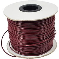 PandaHall Elite About 85 Yards 1mm Waxed Polyester Cord Korean Waxed Cord Thread Beading Thread Bead Cord Brown for Jewellery Bracelets Craft Making
