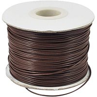 PandaHall Elite About 85 Yards/roll 1mm Waxed Polyester Cord Korean Waxed Cord Thread Beading Thread Bead Cord for Jewellery Bracelets Craft Making (Coffee)