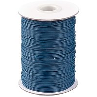 PandaHall Elite About 85yards/roll 1mm Waxed Polyester Cord Korean Waxed Cord Prussian Blue Thread Thread Cord for Jewellery Bracelets Craft Making