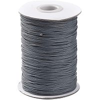PandaHall Elite About 85yards/roll 1mm Waxed Polyester Cord Korean Waxed Cord Dark Gray Thread Thread Cord for Jewellery Bracelets Craft Making