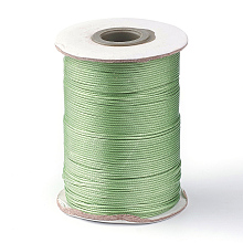 Honeyhandy Korean Waxed Polyester Cord, Dark Sea Green, 1mm, about 85yards/roll