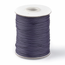 Honeyhandy Korean Waxed Polyester Cord, DarkSlate Blue, 1mm, about 85yards/roll