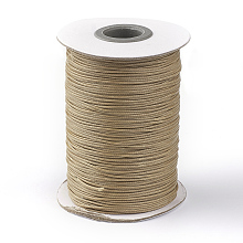 Honeyhandy Korean Waxed Polyester Cord, Tan, 1mm, about 85yards/roll