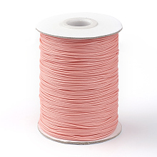 Honeyhandy Korean Waxed Polyester Cord, Salmon, 1mm, about 85yards/roll