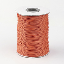 Honeyhandy Korean Waxed Polyester Cord, Tomato, 1mm, about 85yards/roll