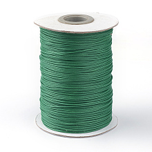 Honeyhandy Korean Waxed Polyester Cord, Green, 1mm, about 85yards/roll