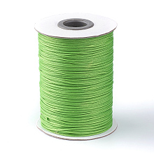 Honeyhandy Korean Waxed Polyester Cord, Lime Green, 1mm, about 85yards/roll