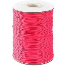 PandaHall Elite About 85 Yards/roll 1mm Korean Waxed Polyester Cord Waxed Cord Thread Beading Thread for Jewellery Bracelets Craft Making (Fuchsia)