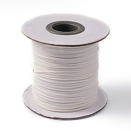 Honeyhandy Korean Waxed Polyester Cord, Creamy White, 1mm, about 85yards/roll