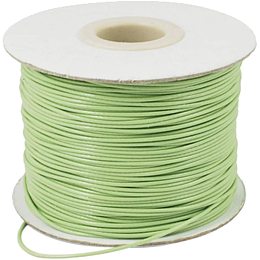 PandaHall Elite About 85 Yards 1mm Waxed Polyester Cord Korean Waxed Cord Thread Beading Thread Bead Cord for Jewellery Bracelets Craft Making (DarkSeaGreen)