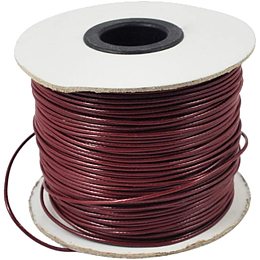 PandaHall Elite About 85 Yards 1mm Waxed Polyester Cord Korean Waxed Cord Thread Beading Thread Bead Cord Brown for Jewellery Bracelets Craft Making