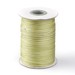 Honeyhandy Korean Waxed Polyester Cord, Dark Khaki, 1mm, about 85yards/roll