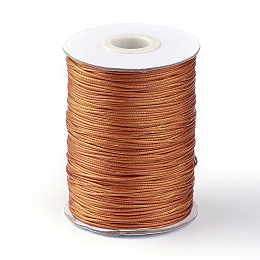 Honeyhandy Korean Waxed Polyester Cord, Chocolate, 1mm, about 85yards/roll