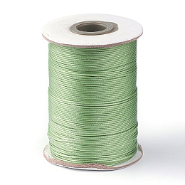 Honeyhandy Korean Waxed Polyester Cord, Dark Sea Green, 1mm, about 85yards/roll