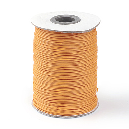 Honeyhandy Korean Waxed Polyester Cord, Orange, 1mm, about 85yards/roll