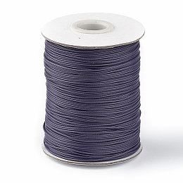 Honeyhandy Korean Waxed Polyester Cord, DarkSlate Blue, 1mm, about 85yards/roll