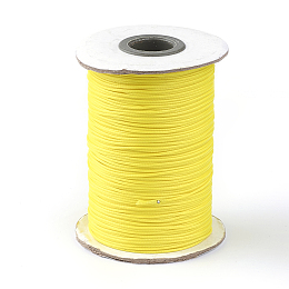 Honeyhandy Korean Waxed Polyester Cord, Yellow, 1mm, about 85yards/roll