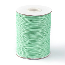 Honeyhandy Korean Waxed Polyester Cord, Medium Spring Green, 1mm, about 85yards/roll