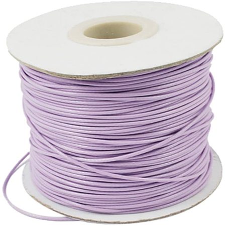 PandaHall Elite About 85 Yards/roll 1mm Waxed Polyester Cord Korean Waxed Cord Thread Beading Thread Bead Cord for Jewellery Bracelets Craft Making (Plum)