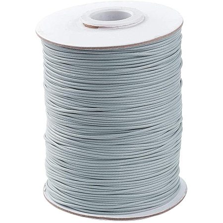 Arricraft 185 Yards 1mm Waxed Polyester Cord Korean Waxed Cord Thread Beading String for Jewellery Bracelets Craft Making (Gray)