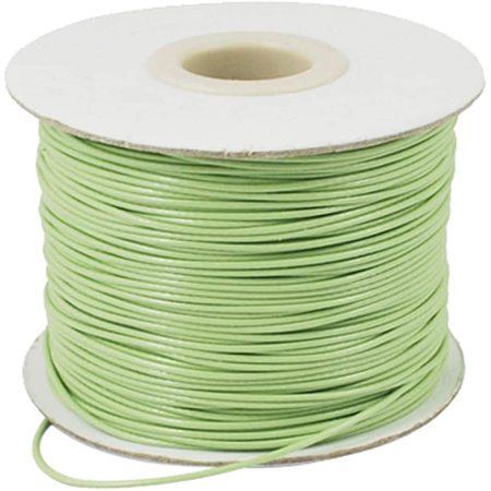 PandaHall Elite About 85 Yards 1mm Waxed Polyester Cord Korean Waxed Cord Thread Beading Thread Bead Cord for Jewellery Bracelets Craft Making (DarkSeaGreen)