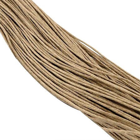 Arricraft 350m Waxed Cotton Cord Chinese Cotton Wax Cord Tan Knitting String Beading Thread for Jewelry Craft Making