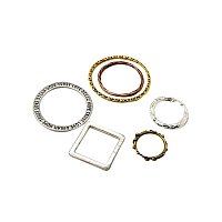NBEADS Mixed Shape Mixed Color Alloy Linking Rings for Crafting, Jewelry Making Accessories, 16~37x14~37x1.5~2.6mm