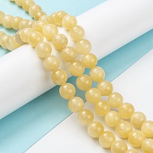 Arricraft Natural Topaz Jade Beads Strands, Round, 10mm, Hole: 1.2mm, about 38pcs/strand, 15.16''(38.5cm)