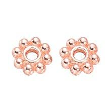 NBEADS 300pcs 5mm Alloy Rose Gold Daisy Flower Spacer Beads Loose Beads for DIY Jewelry Making Findings