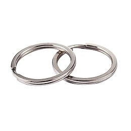 Nbeads 304 Stainless Steel Split Key Rings, Stainless Steel Color, 2x25mm