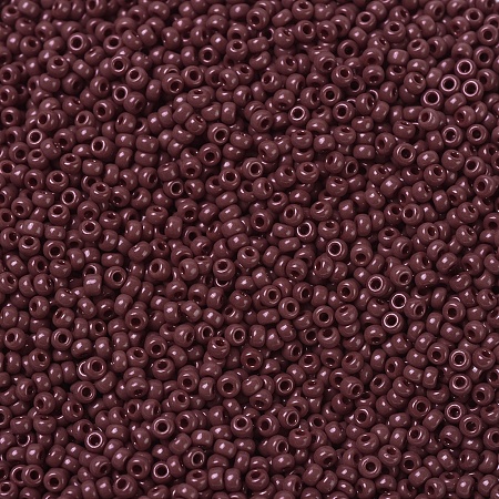 MIYUKI Round Rocailles Beads, Japanese Seed Beads, (RR419) Opaque Red Brown, 11/0, 2x1.3mm, Hole: 0.8mm, about 1100pcs/bottle, 10g/bottle