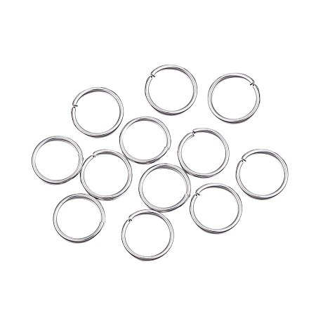 NBEADS 1000pcs 12mm Stainless Steel Open Jump Rings for Jewelry Making