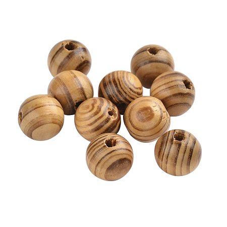 NBEADS 450pcs/500g 16mm Burly Wood Round Wood Beads, Natural Wooden Spacer Beads Loose Beads for DIY Jewelry Making