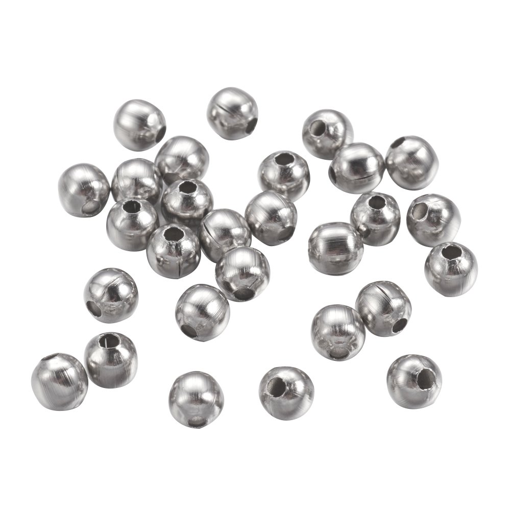 New Fashion Silver/Gold Plated Round Spacer Smooth Loose Beads Charms Findings
