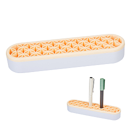 Gorgecraft Portable Silicone Makeup Brush Holder, Cosmetic Organize, Orange, 21x5.1x3.4cm