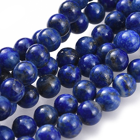Arricraft Natural Lapis Lazuli Bead Strands, Round, 6.5mm, Hole: 1mm, about 58~63pcs/strand, 15.5 inches(395mm)