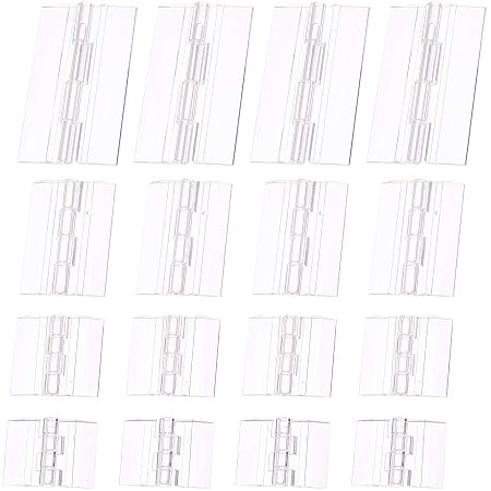 Transparent Acrylic Hinges, Folding Hinge Tools, for Storage Box, Clear, 34~42x25~65x6~7mm; 44pcs/set