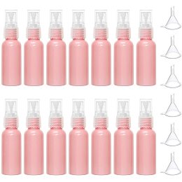 Round Shoulder Plastic Spray Bottles, with Mini Transparent Plastic Funnel Hopper, Pink, 10.35x2.72cm; Capacity: 30ml