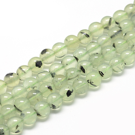 Arricraft Natural Prehnite Beads Strands, Round, 8~9mm, Hole: 1mm, about 45~48pcs/strand, 15.7 inches