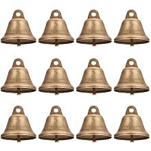 Iron Bell Pendants, Antique Bronze, 38x36mm, Hole: 5mm