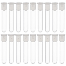 OLYCRAFT 100 Sets 3/4 ML Clear Glass Sample Tube Mini Glass Refillable Sample Vial with Silicone Stopper for Aromatherapy, Essential Oil