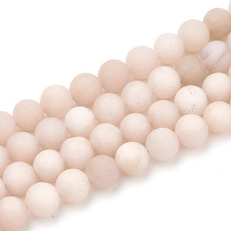 Arricraft Natural Sunstone Beads Strands, Frosted, Round, 10mm, Hole: 1.2mm, about 36pcs/strand, 15.5 inches