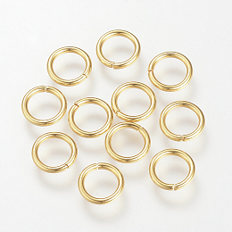 Honeyhandy 304 Stainless Steel Jump Rings, Open Jump Rings, Golden, 8x1.2mm, Inner Diameter: 5.6mm