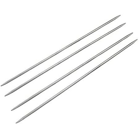UNICRAFTALE 200pcs Double Pointed Stainless Steel Knitting Dressmaker Pin Needles Earring Crafting Knitting Weaving Stringing Needles for Jewelry Crafts Quilting 240x1.5mm