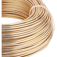 BENECREAT 180 Feet 12 Gauge Jewelry Craft Wire Aluminum Wire Bendable Metal Sculpting Wire for Bonsai Trees, Floral, Arts Crafts Making, Champagne Yellow